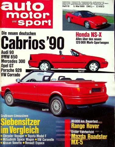 Deckblatt Auto Motor und Sport (10/1989)